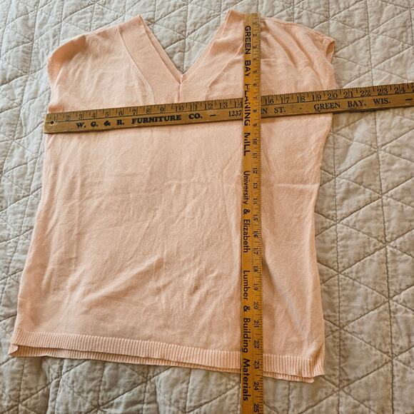 Talbots Petites Knit Top Women's Mp Peach Linen Blend Career Casual Coastal - Picture 5 of 5